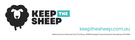 'Keep The Sheep' Envelope Size Sticker - Black/White